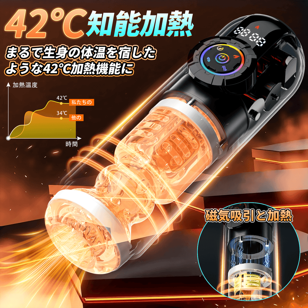ブラックマンバ 2026年最新モデル 9種吸引×振動×伸縮 アプリ連動 男性用オナホ