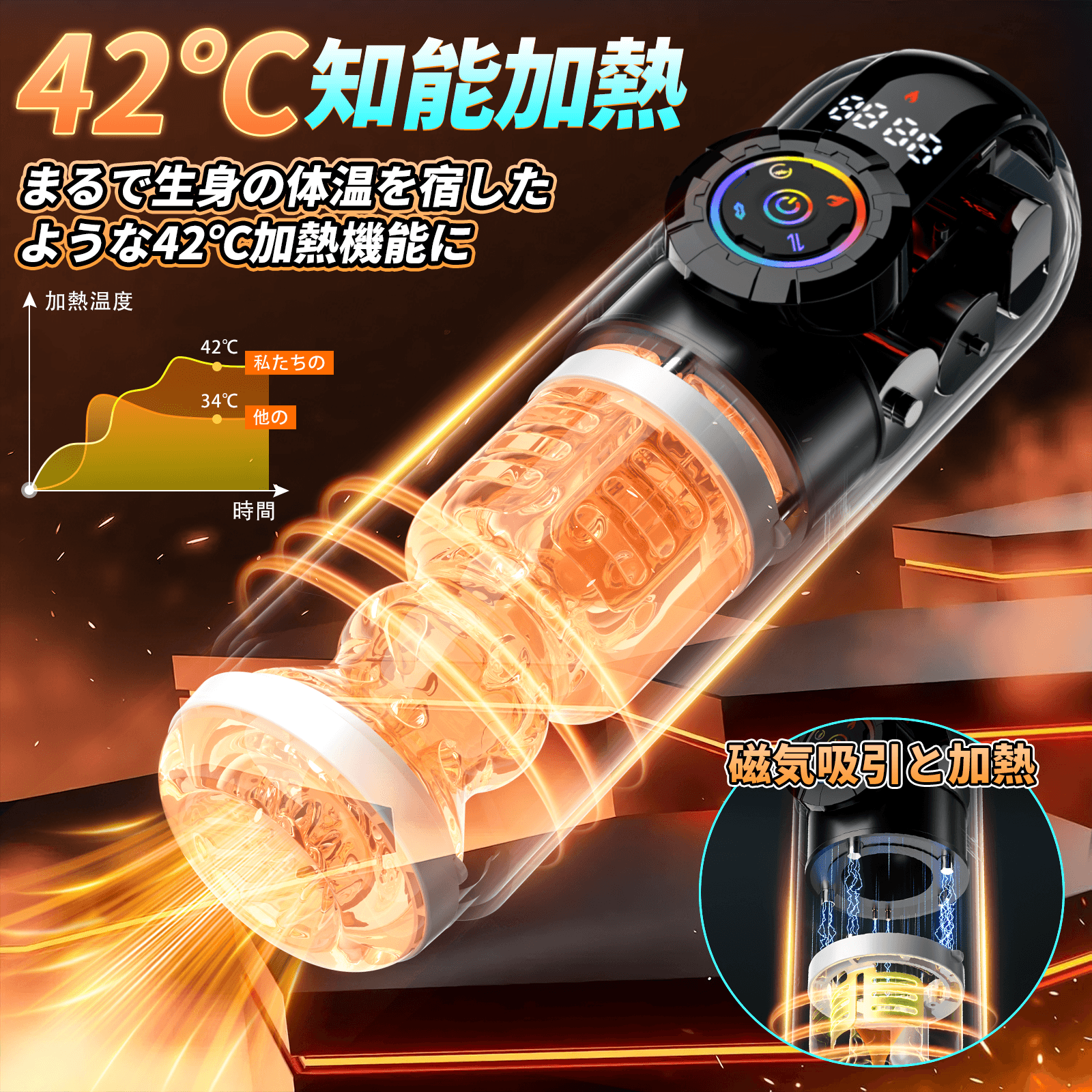 ブラックマンバ 2026年最新モデル 9種吸引×振動×伸縮 アプリ連動 男性用オナホ