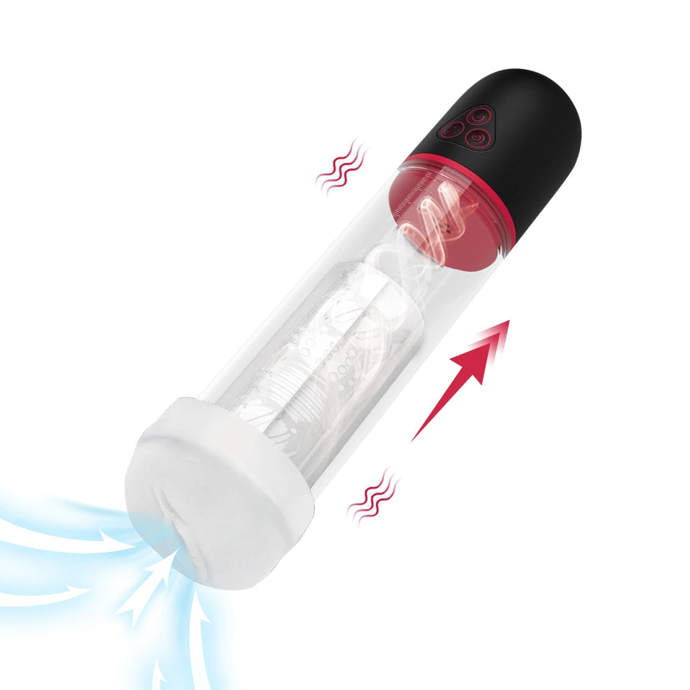 T D1 吸引力最強 増大率上昇 目に見える増大 7種吸い挟みｘ9種振動 電動オナホール メイン画像