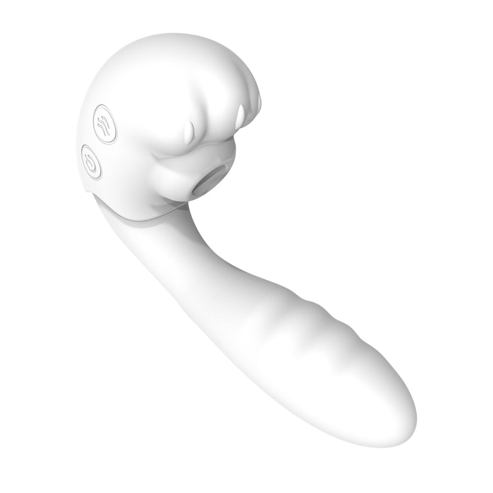 Crazy Cat 白いバイブ ねこバイブ アダルトグッズ 女性用吸引バイブ メイン画像